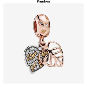 Pandora Sparkling Leaf Charm